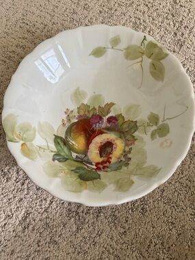 Goldcastle Porcelain VintageFruit Motif Serving Bowl